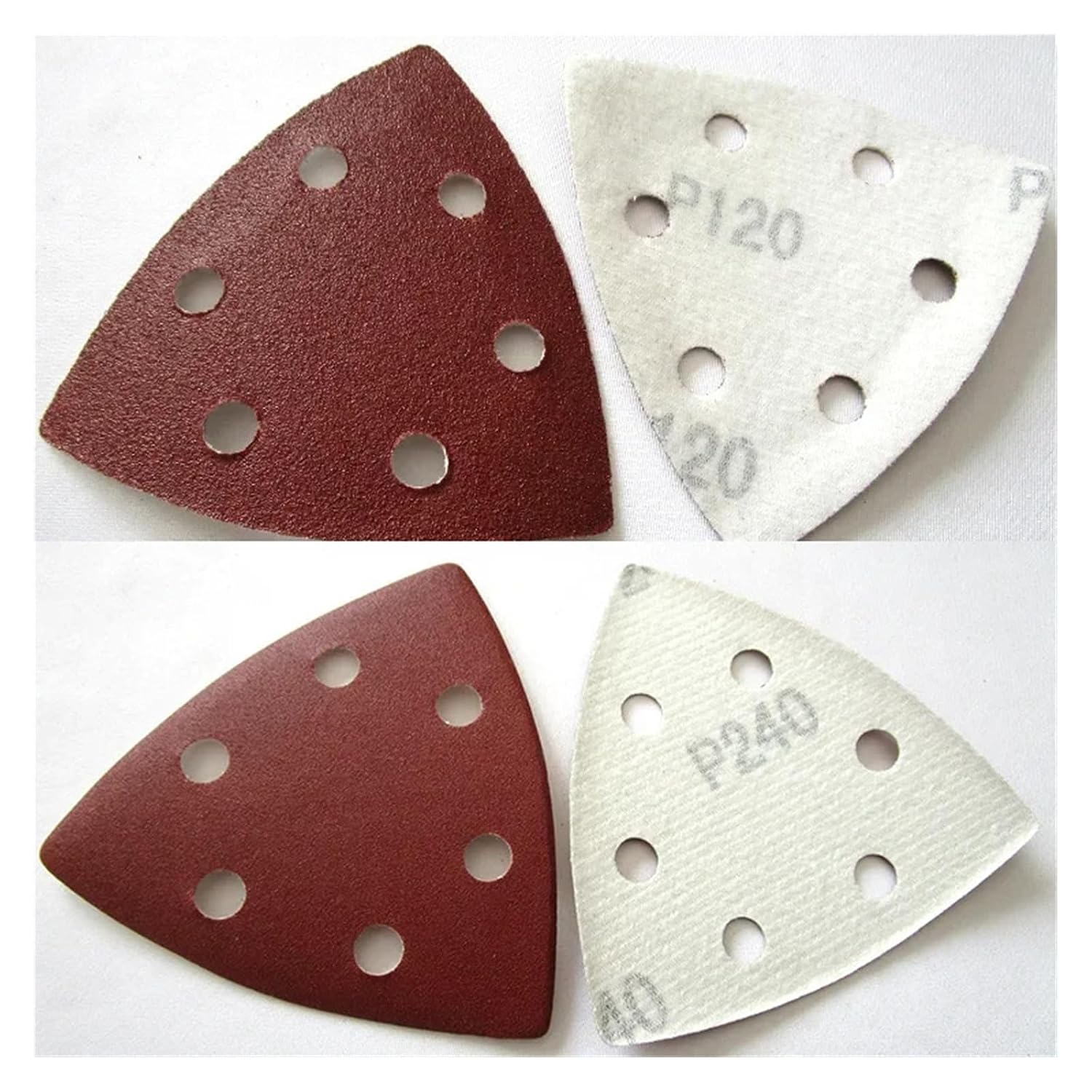 60PCS Triangular Sanding Disc 90mm Delta Sander Hook Loop Sandpaper Abrasive Tools for Sanding Grit 40-400(60pcs 100grit)