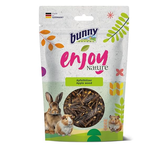 Foto 2 de 3 de Bunny EnjoyNature Maderas de manzana, pack doble, 2 x 100 g, alimento para conejos y otros roedores