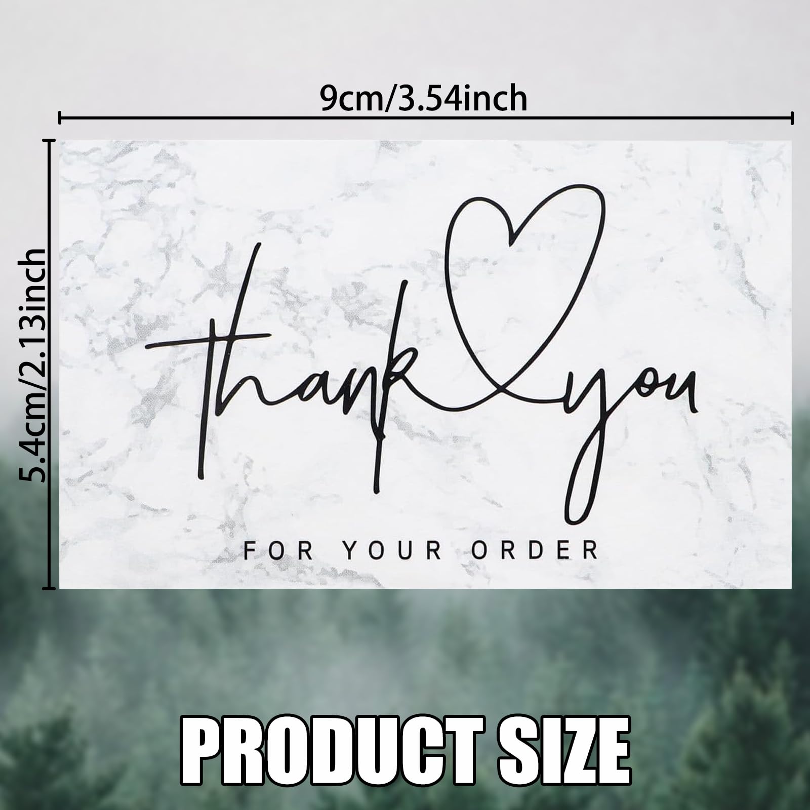 Biglietti Di Ringraziamento 100 Pezzi – Thank You For Your Order, Con Interno Vuoto, Design Acquerello