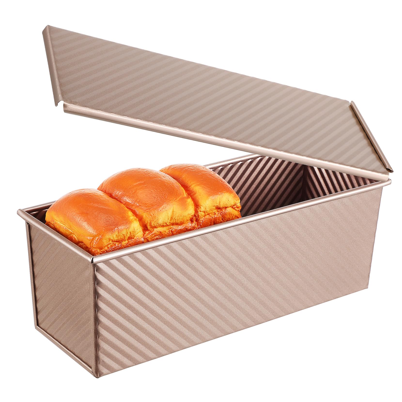 Antihaft Kastenform Brotform Metall Mit Deckel 750g Längliche Toastform Kohlenstoffstahl Backform Mit Belüftungslöchern Für Gleichmäßiges Backen