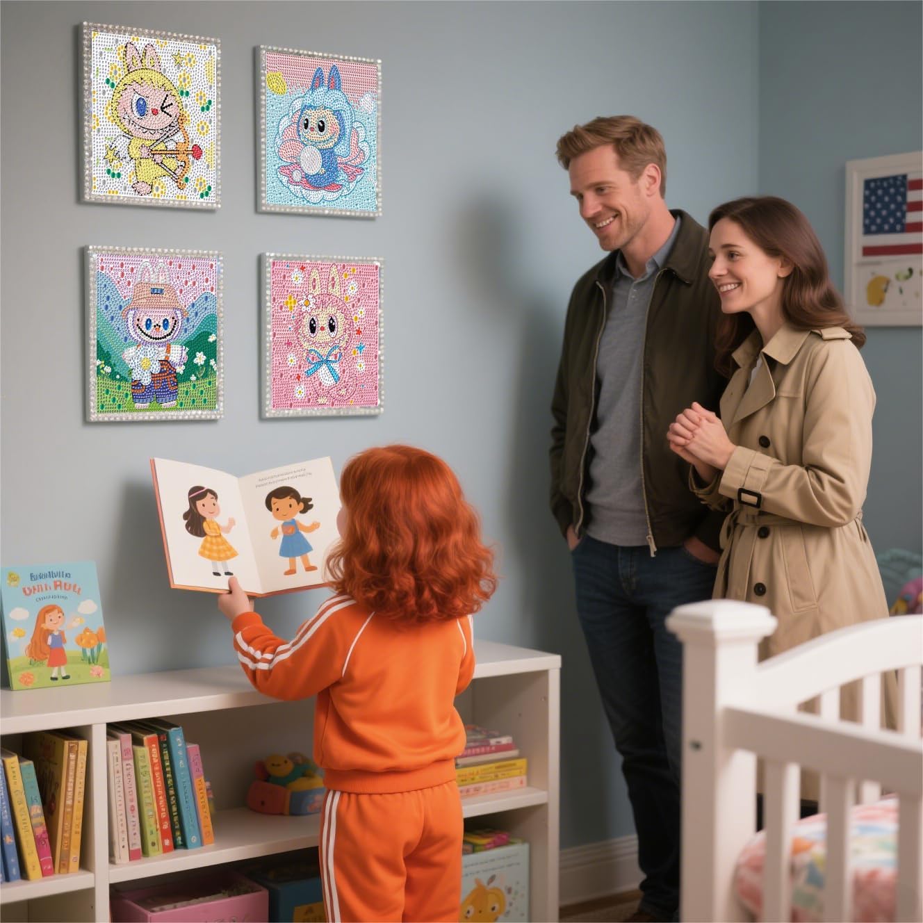 Diamond Art Kits for Kids - 4 Pack Diamond Art Painting Kits - Arts and Crafts for Kids Ages 8-12 - Diamond Art Mosaic Kits for Adults Beginner - GEM Art for 5 6 7 9 10 Year Old Girls Boys Gifts