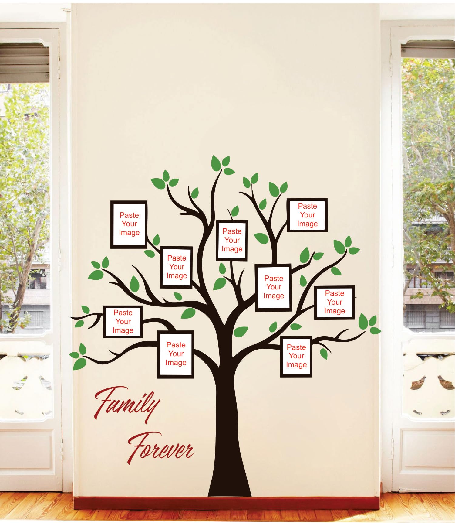 Extra Large Family Photo Frame Tree with Flying Birds Wall Sticker for Living Room Bedroom Home Decor Family Pictures Tree Wall Art Decorative Photo Display 1