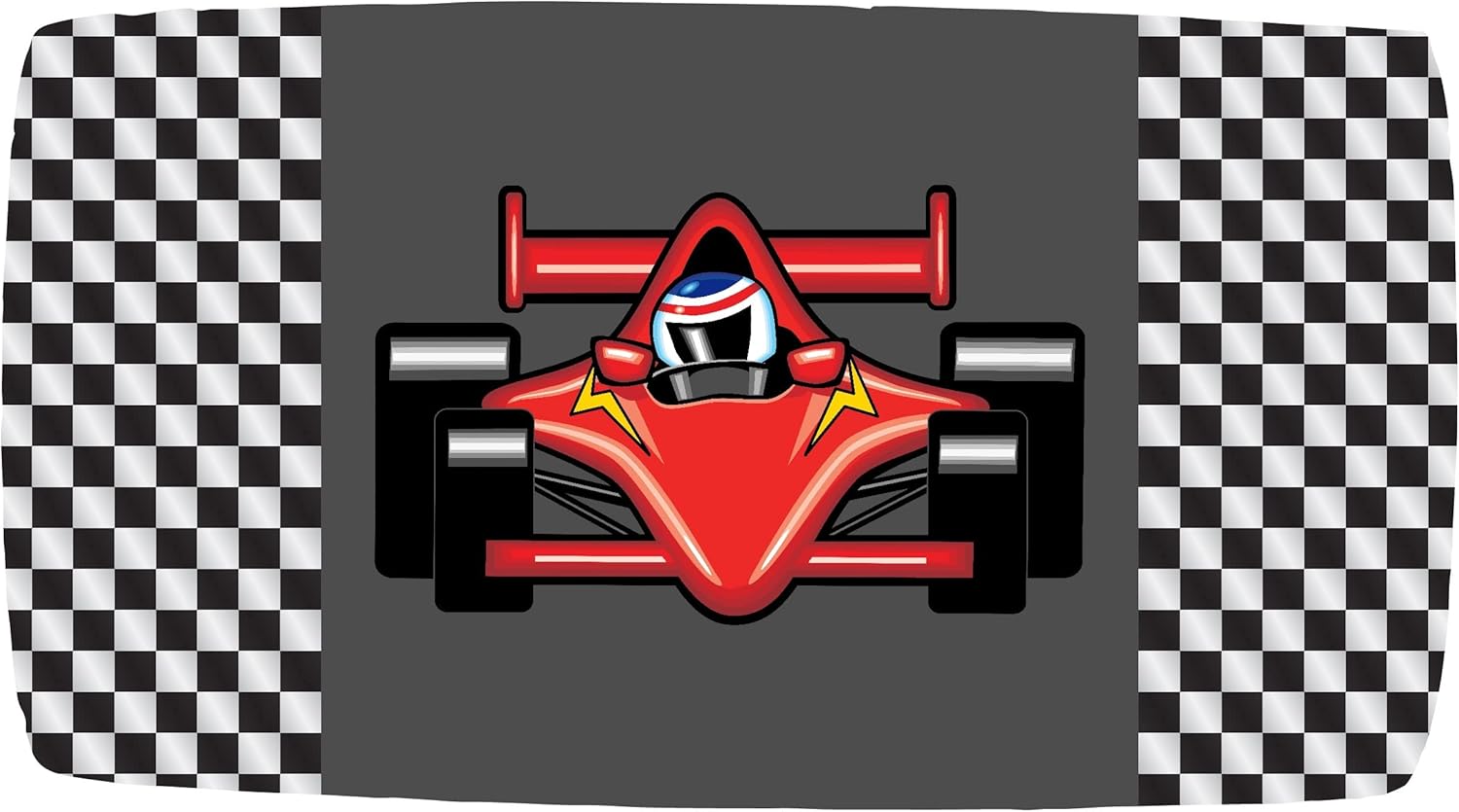 Dear Baby Gear - Baby Crib Sheets - Toddler Bed Sheets - Breathable Fitted Bed Sheet - Nursery Bedding - Cribs Mattress Cover - Crib Sheet for Girls & Boys - 52x28x10 (Racing Car Driver, Checkered)