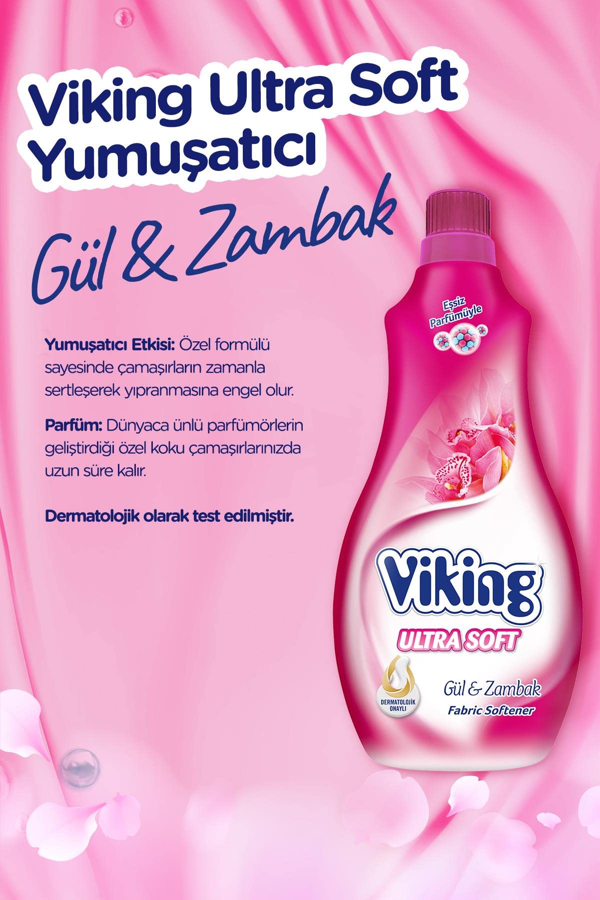 Viking Yumuşatıcı Soft Gül&Zambak 1400 ml : Amazon.com.tr: Sağlık