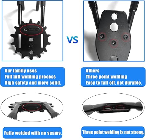 Miniatura 5 de Ganchos de garaje, paquete de 6, ganchos de almacenamiento de pared de acero resistente con revestimiento antideslizante, soporte de montaje en