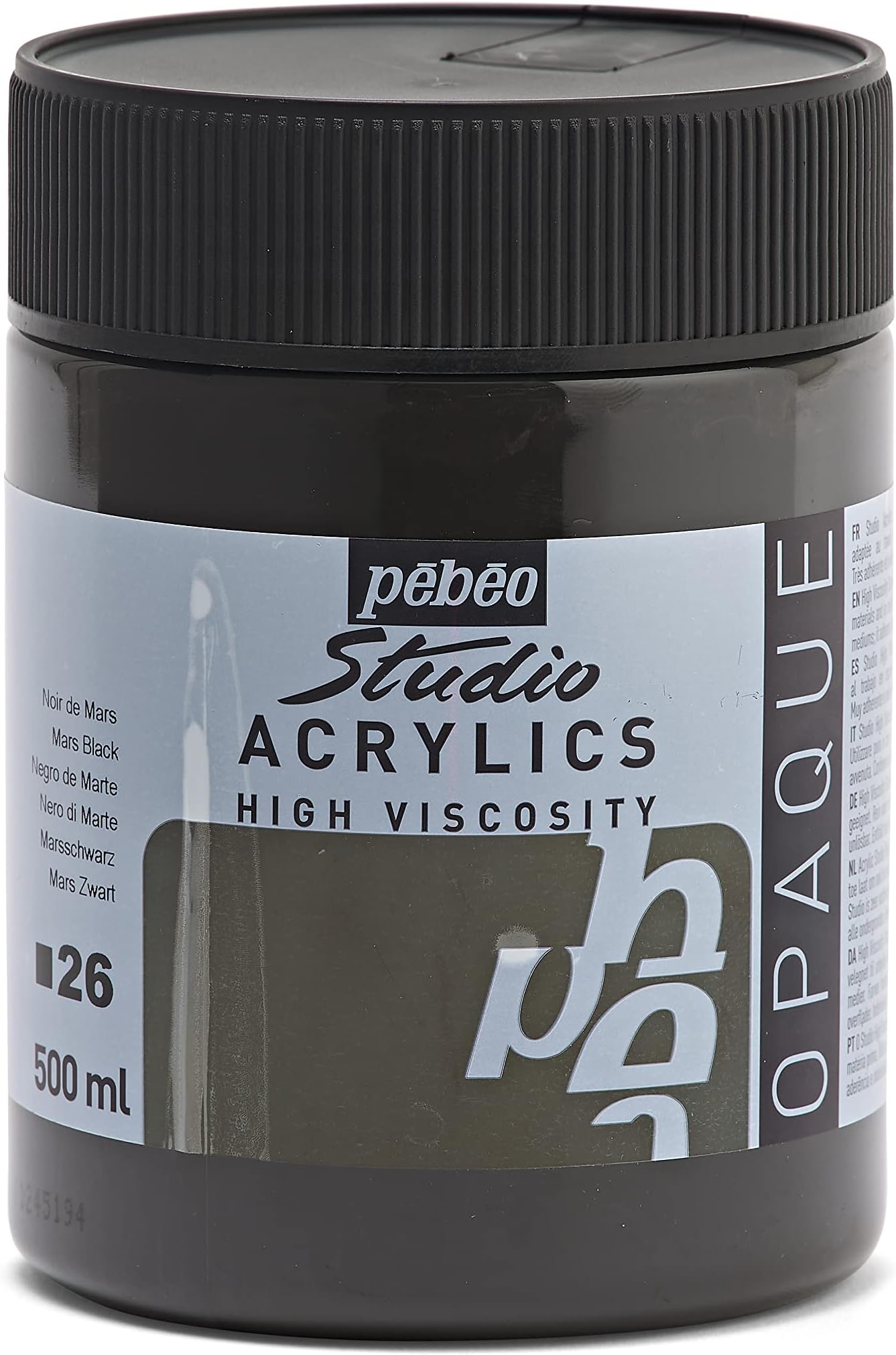 PEBEO 171026 Mars Black, APS5026,Black,500 ml