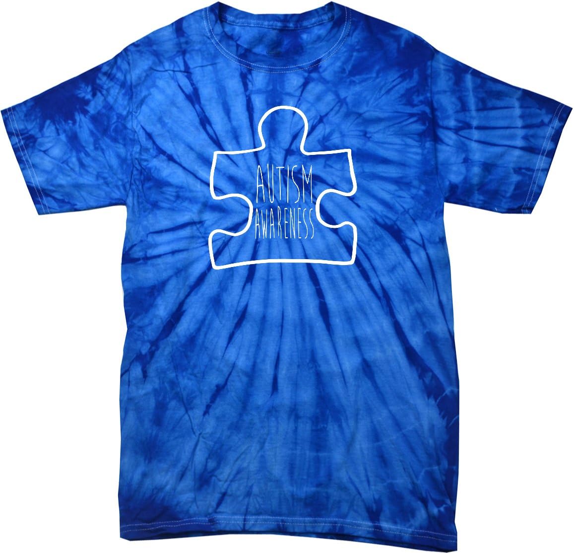 Buy Cool Shirts Autism Awareness White Puzzle Spider Tie Dye T-Shirt