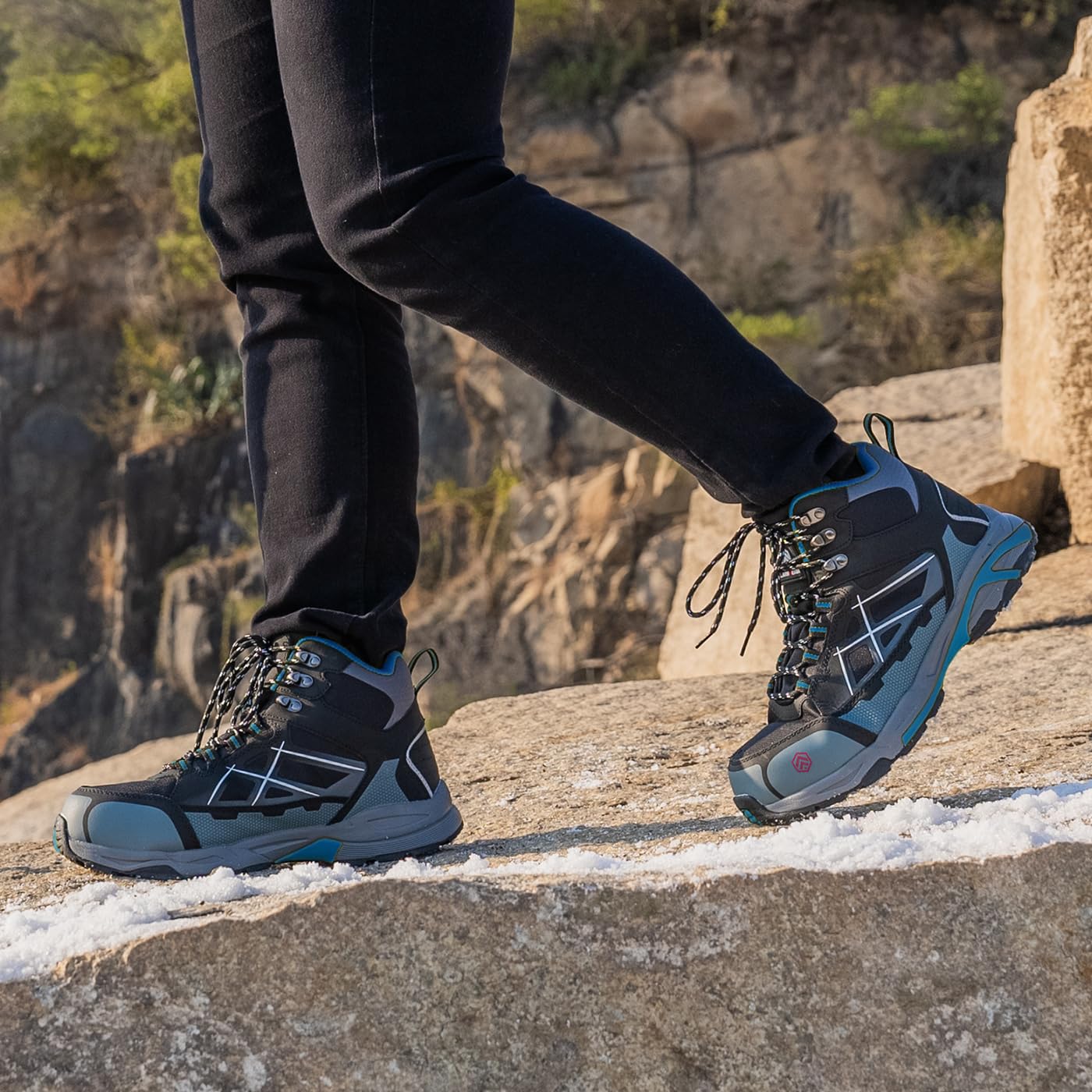 LARNMERN Chaussures de Sécurité Hommes SRC Antistatique Bleu 43.5EU