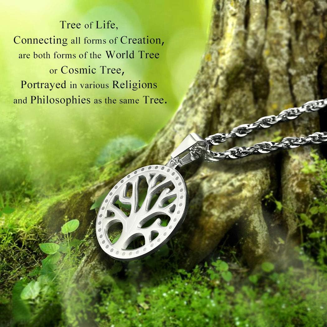 PROSTEEL Tree of Life Necklace,Nature Spiritual Necklace,Family Tree Necklace,Mens Womens Jewelry, Come with Box