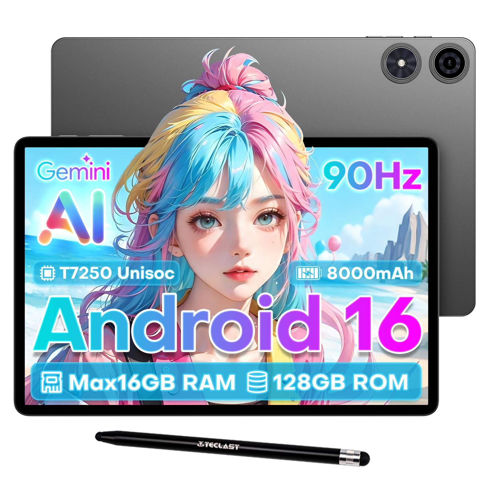 Amazon.co.jp: TECLAST P50T タブレット 11インチ、Android 16OS、16GB
