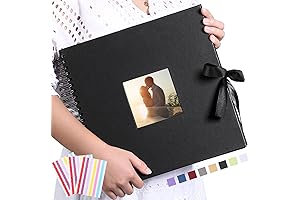 Vienrose Scrapbook Photo Album with Corner Stickers