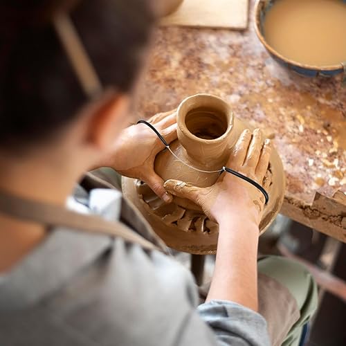 Miniatura 7 de 2 piezas de cortador de arcilla de alambre de acero, cortadores de arcilla de alambre de rueda de corte de alambre, herramientas de cerámica de