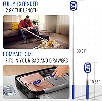 Vista 4 de Oversized Back Scratcher Massager with 3 Detachable Heads, Stocking Stuffers for Men & Women, Extendable 30" Handle with Spikes, Rake & Bear Claw