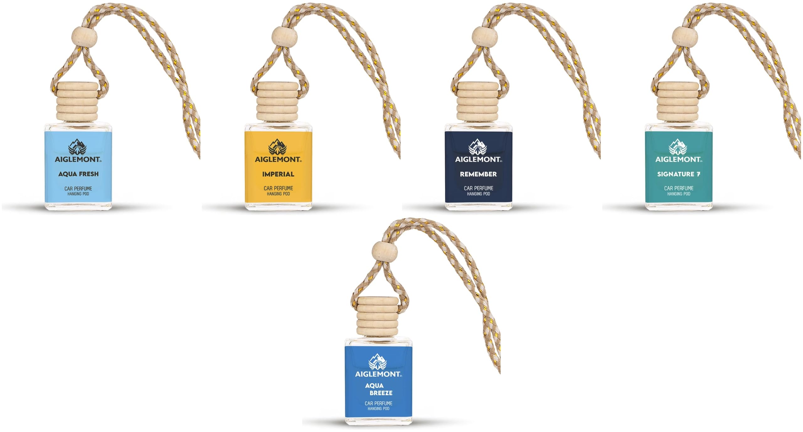 Car Perfumes combos | Aqua Fresh+ Imperial + Royal Remember+ Signature 7 Scent+ Aqua Breeze| Combo of 5 | 10 ml Each-image-49