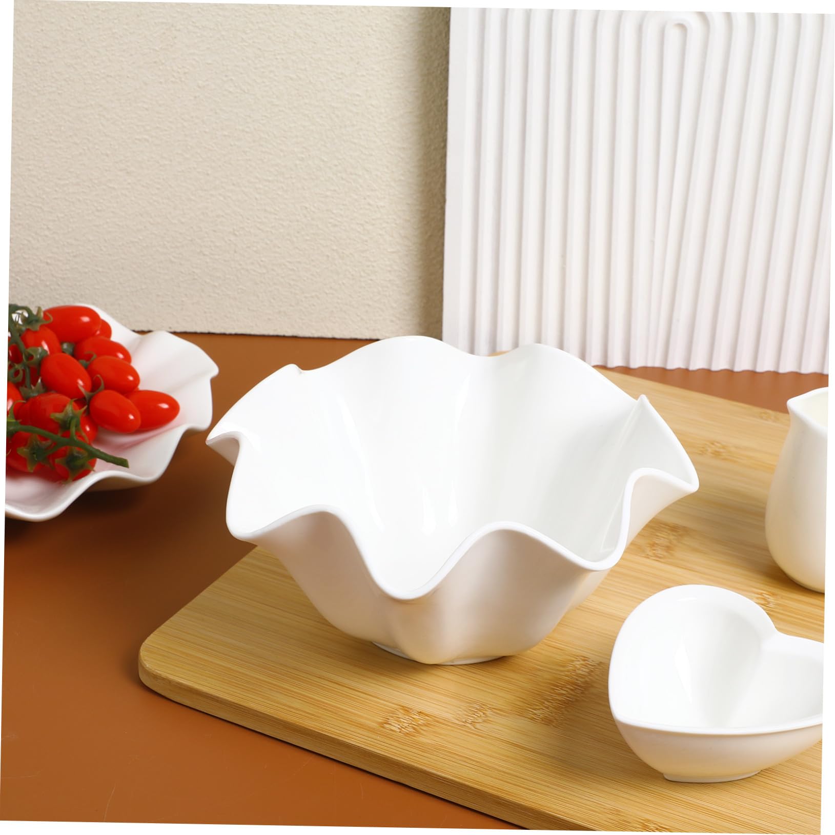 Hemobllo Cuenco de Cerámica white 880ml, Resistente al Calor, para Sopa | Acabado Borde Enrollado, Uso en Restaurantes y Fiestas, Pieza Multiusos para Noodles