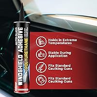 Vista 3 de Adhesivo de Uretano para Parabrisas - Curado Rápido y Resistente a la Intemperie y Pegamento de Vidrio Automotriz de Resistencia Profesional