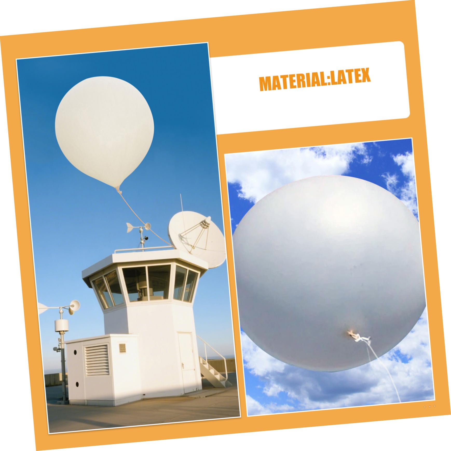 Toyvian Gigantyczny Lateksowy Balon Meteorologiczny Do Badań Naukowych i Pomiarów Atmosferycznych Inteligentny Balon Pogodowy Do Filmów z Powietrza Urodzin Ślubów i Dekoracji Imprezowych