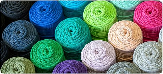 WAS Cotton Cord with Polyester Core 3 mm 100 m Caramel Braided Cord for Macrame Garden Crafts Gift Packaging Decoration DIY