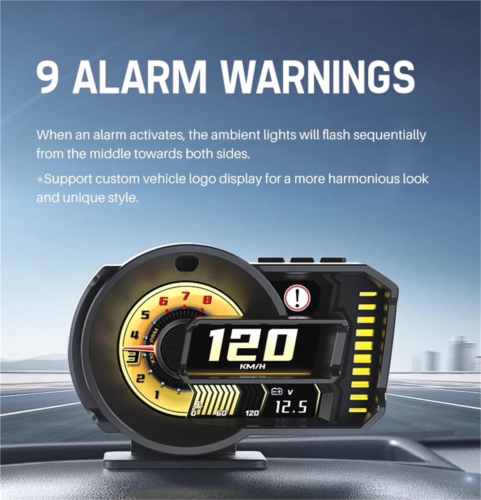 Affichage tête Haute de Voiture A590 HUD Auto OBD Jauge GPS LCD Détecteur Compteur Conduite Scored Enregistreur comportement Conduite Moniteur Suivi(A590 Pro)