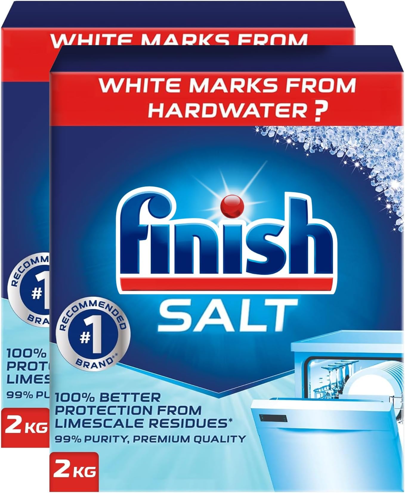 Dishwasher Salt, 2kg x 2