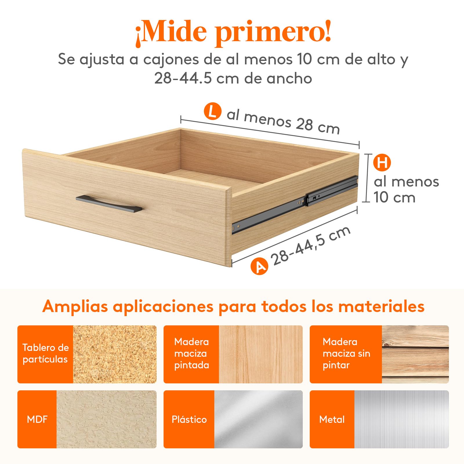 Lifewit Separadores Cajones 10 cm Altura Ajustables 28-40 cm Organizador Armario Almacenaje Ropa Paquete 5 Blanco