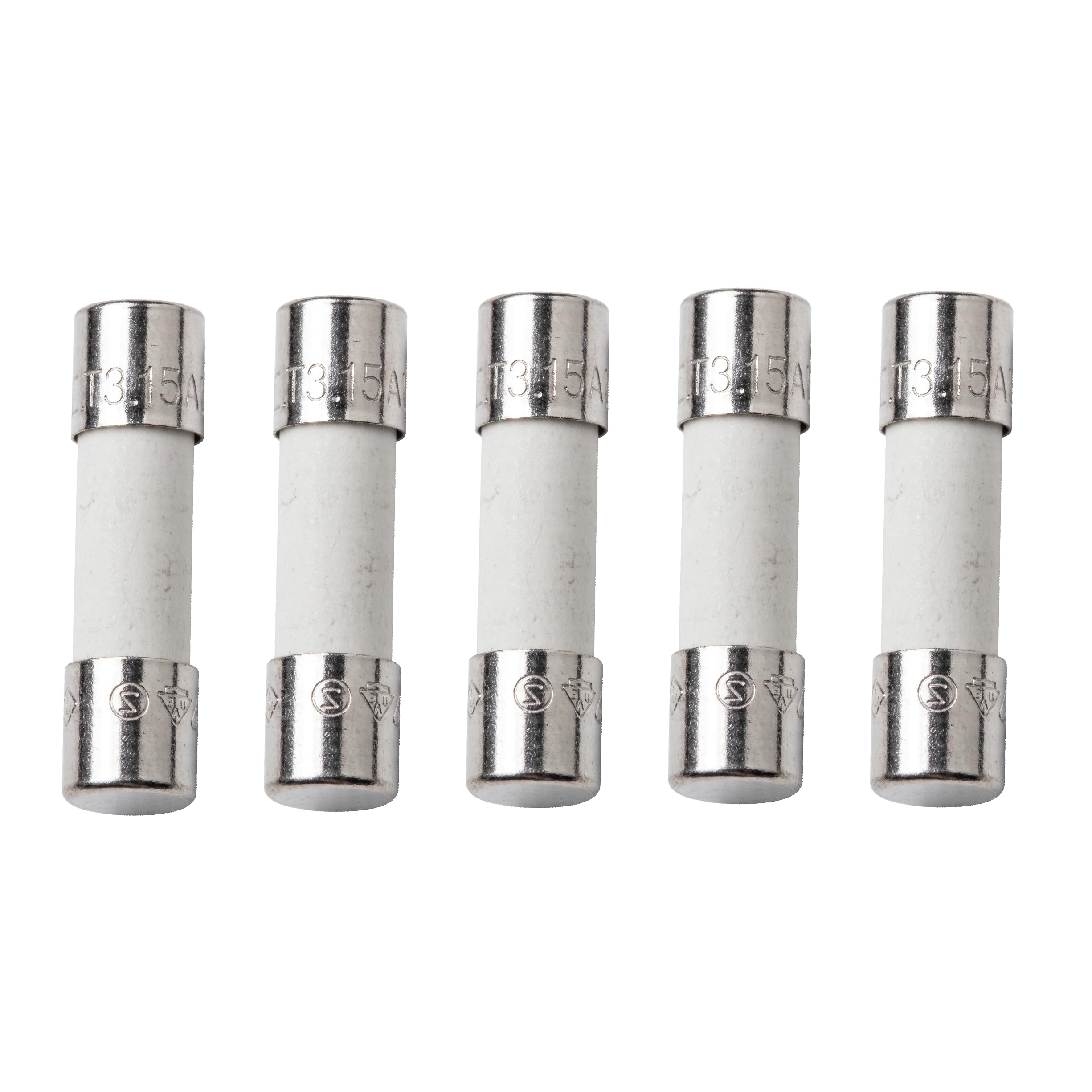 Lot de 5 fusibles en céramique à fusion lente T3,15 A 250 V 5 x 20 mm 3,15 A