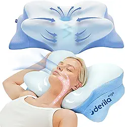 Derila Ergo Travesseiro Cervical para Dormir, Almofada de Pescoço Ergonômica, Travesseiro de Pescoço em Espuma Viscoelástica, Almofada Derila Ergo, 54 x 36 x 12 cm