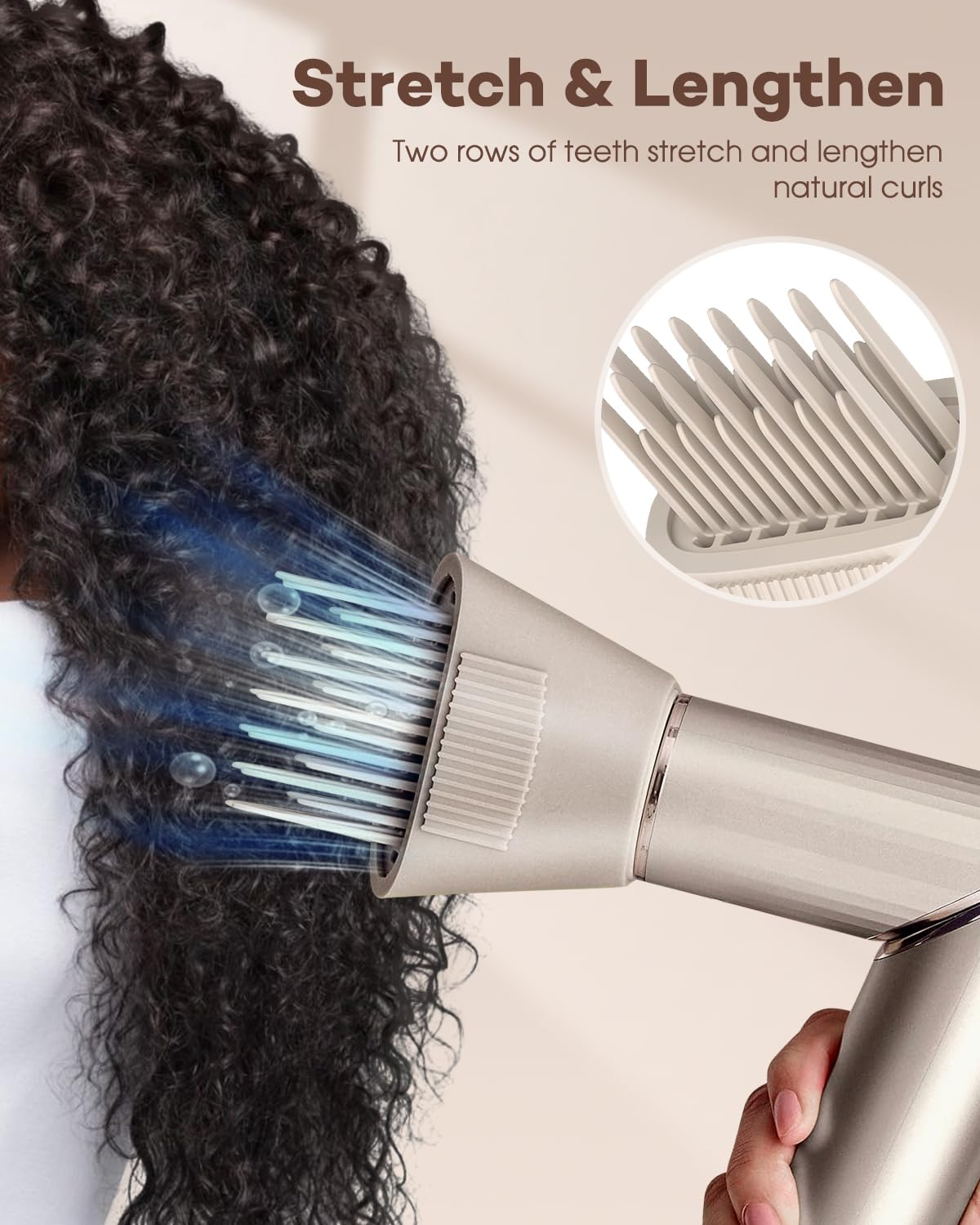 Pettine a denti larghi per Shark XSKHD4WTCA FlexStyle, spazzola pre-styling per capelli ricci e ricci, accessori per acconciature
