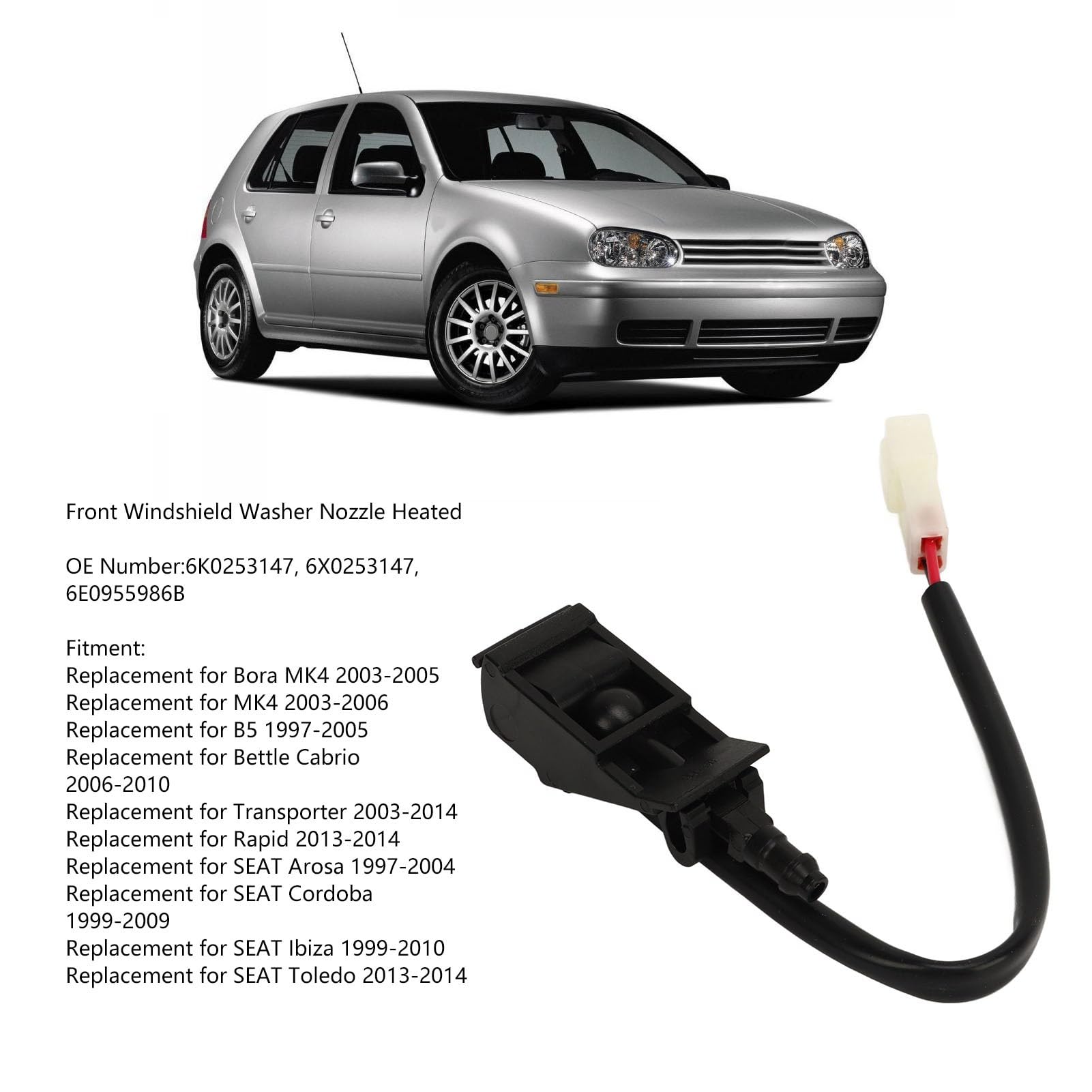 Amazon.com: Akozon 1 Pair of Front Windshield Washer Nozzles  