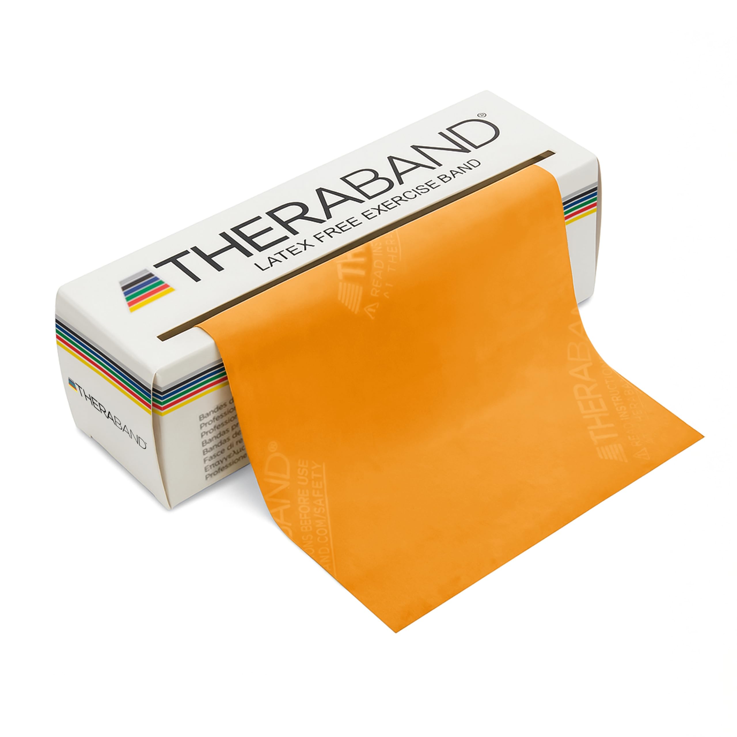 TheraBand Resistance Band Latex Roll – Stretch Bands for Exercise & Professional Physio, Exercise Band for Rehab, Pilates, Training & Mobility Recovery – 6 Yard Roll, (Max, Level 7) – Gold