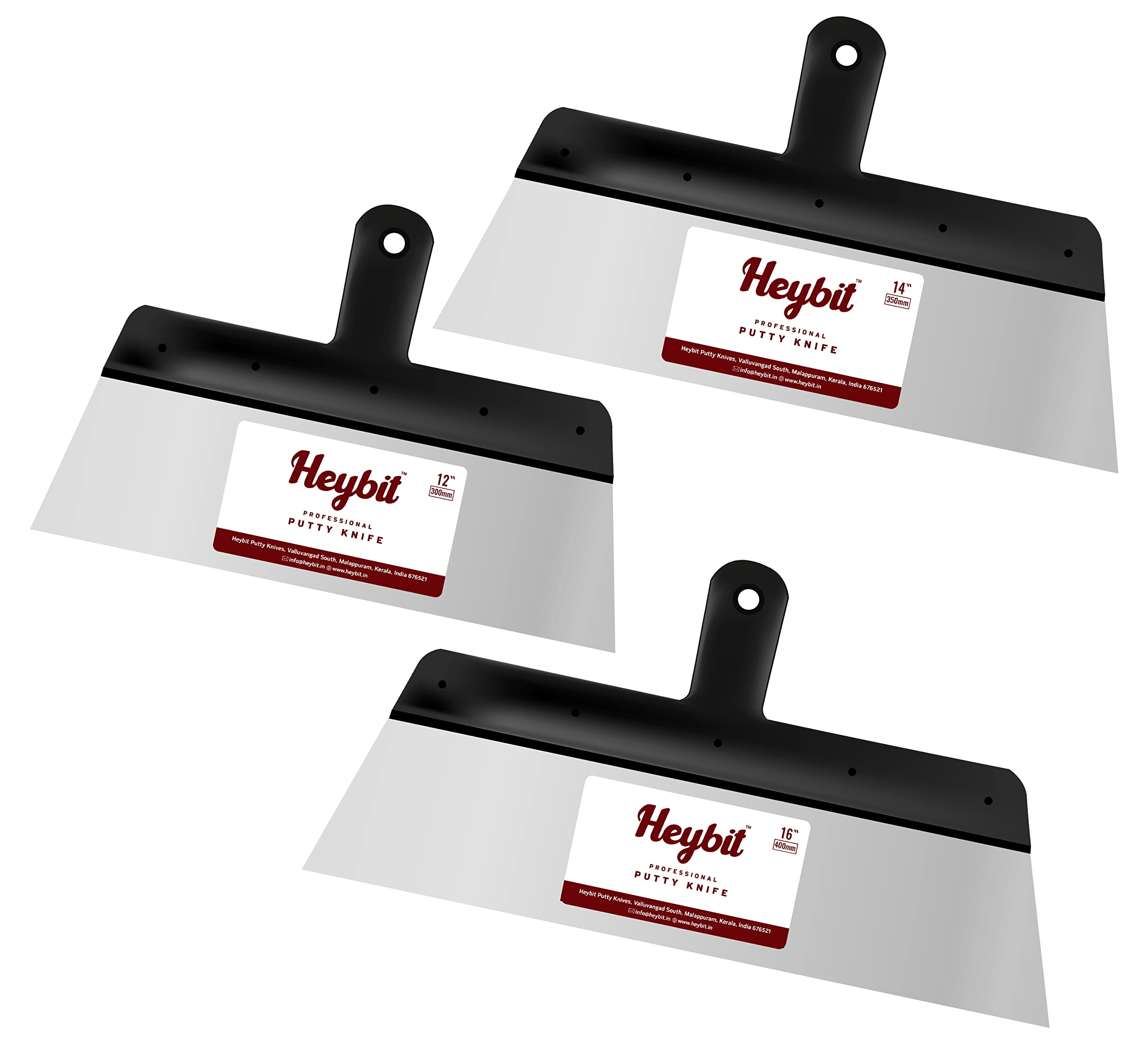 Heybit 12” 14” 16” Scraper Set Steel Blades Putty Filler Plaster Drywall Decorate Flexible Tapping Putty Cleaning Filling Knife (12” 14” 16”) (B091FXV6XG) Amazon Price History, Amazon Price Tracker