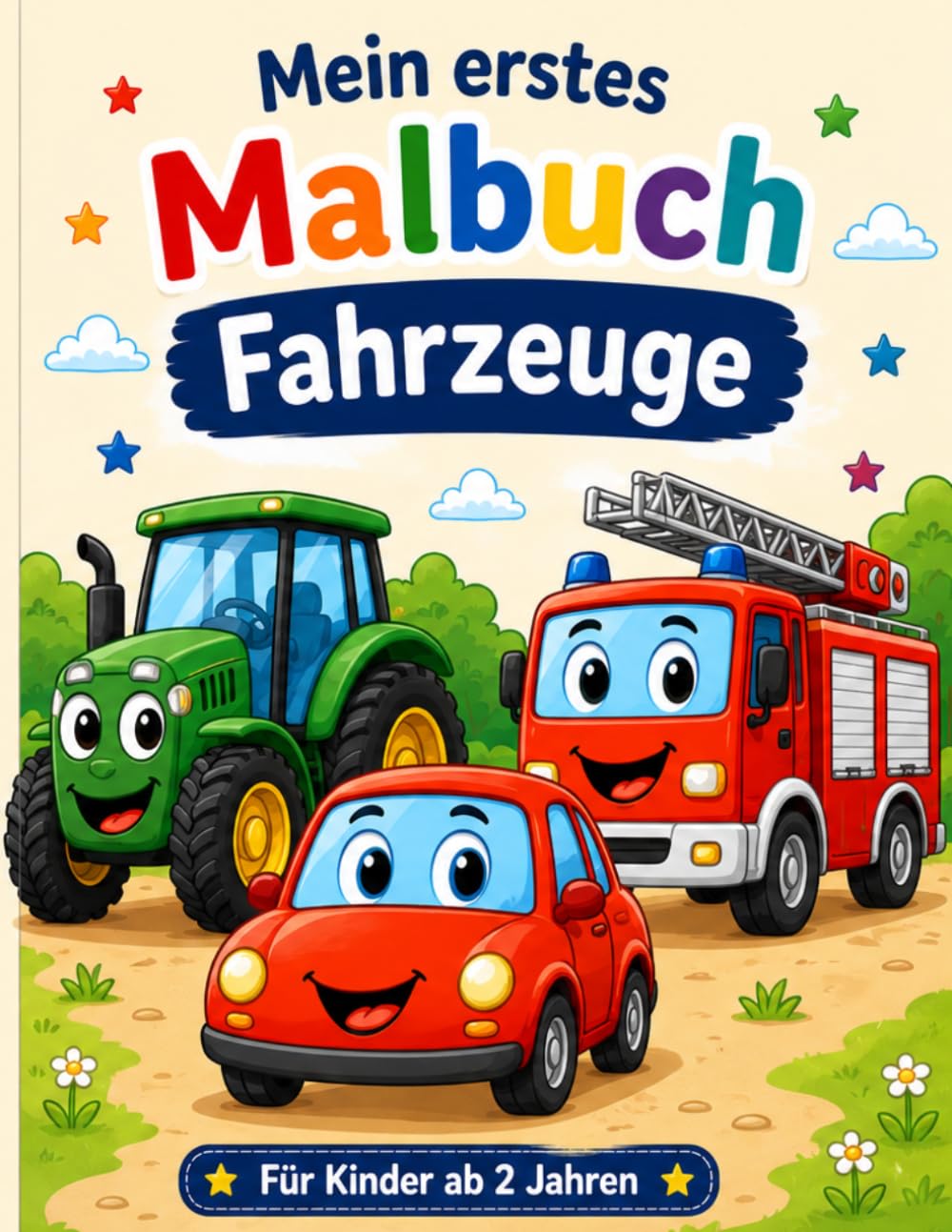 Mein erstes Malbuch Fahrzeuge: 20 große Fahrzeuge zum Ausmalen - für Kinder ab 2 Jahren