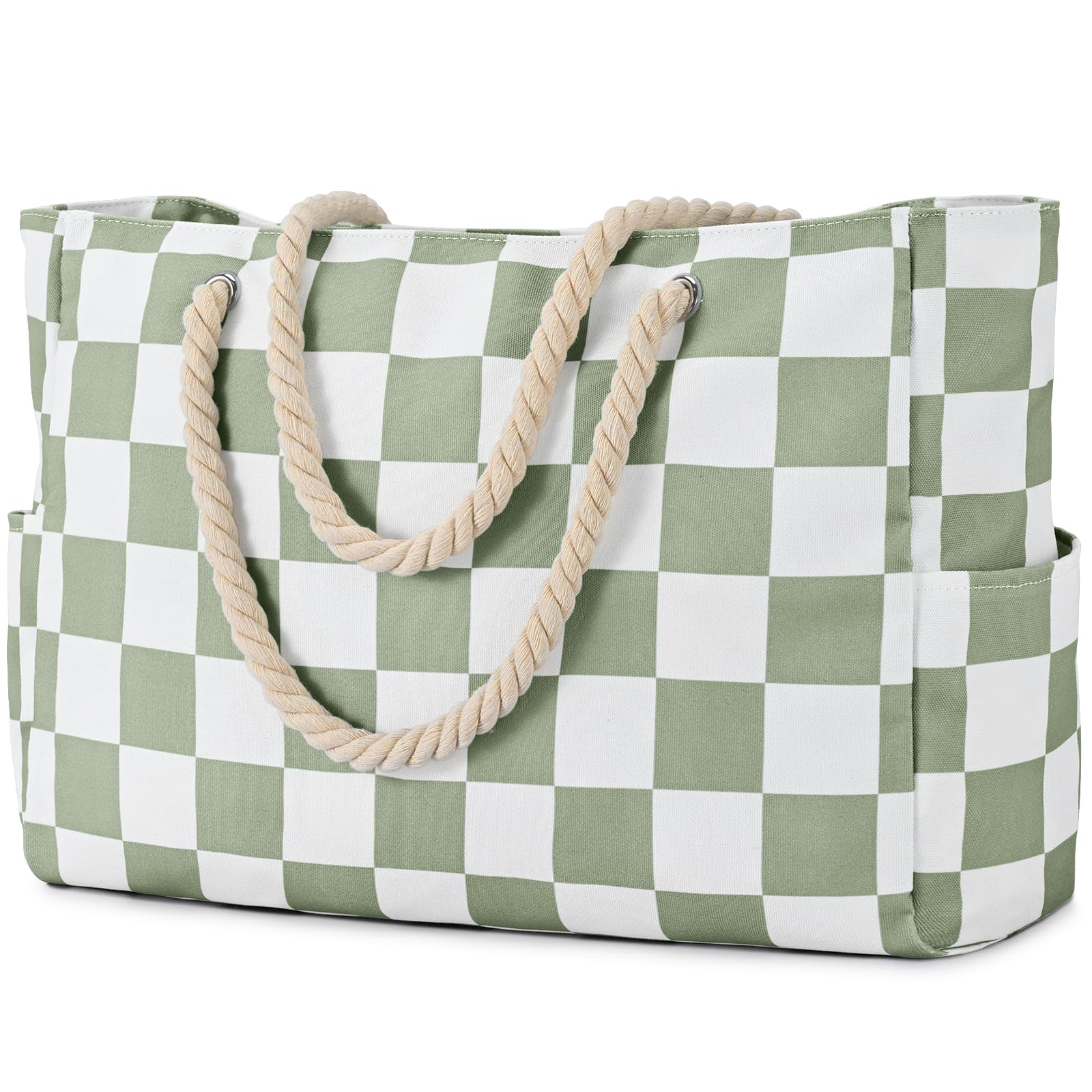 oscaurt Strandtasche Damen Beach Tote Bag mit Reißverschluss Shopper Tasche Damen Einkaufstasche Wasserdicht Saunatasche Badetasche XXL Familie