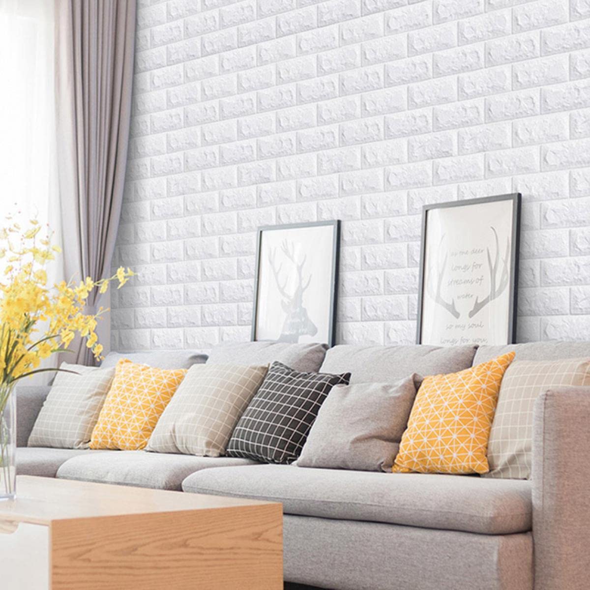 Naklejki ścienne 3D samoprzylepna pianka panele dekoracyjne wystrój domu salon dekoracja domu łazienka-06,70 cm x 5 m