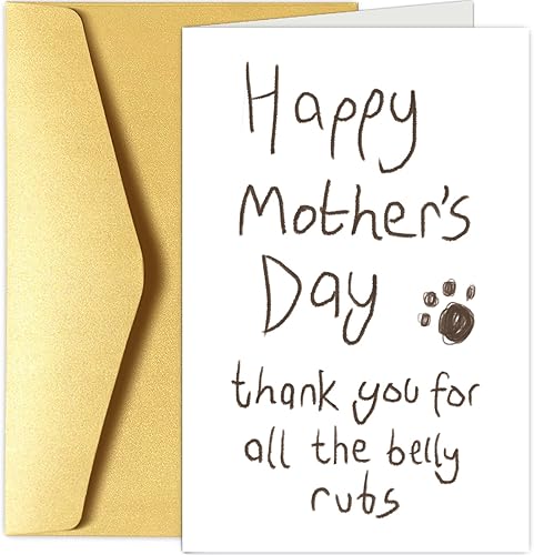 Chenive Tarjeta de feliz día de la madre de perro, divertida tarjeta del día de la madre para mamá perrita, tarjeta de agradecimiento por todos los