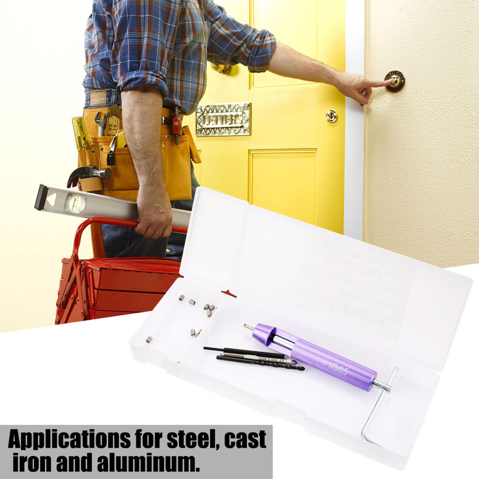 yaogohua M3*0.5 Car Engine Block Restoring Damaged Thread Repair Insert Tool Kit