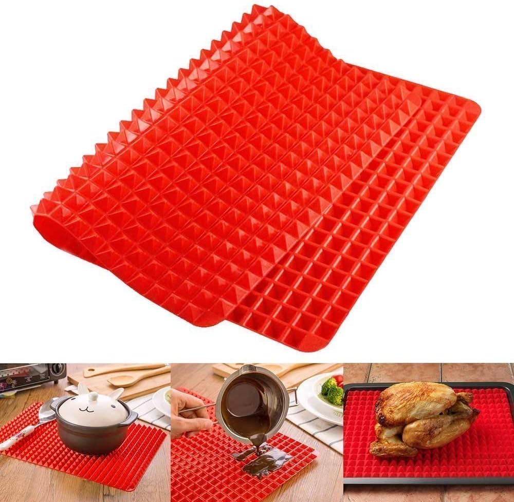 PYRAMID SILICONE BAKING MAT | FREE OVEN LINER | 1 MAT | Silicone Baking Mat for Healthy Cooking, Non Stick Baking Sheet, Baking Mat