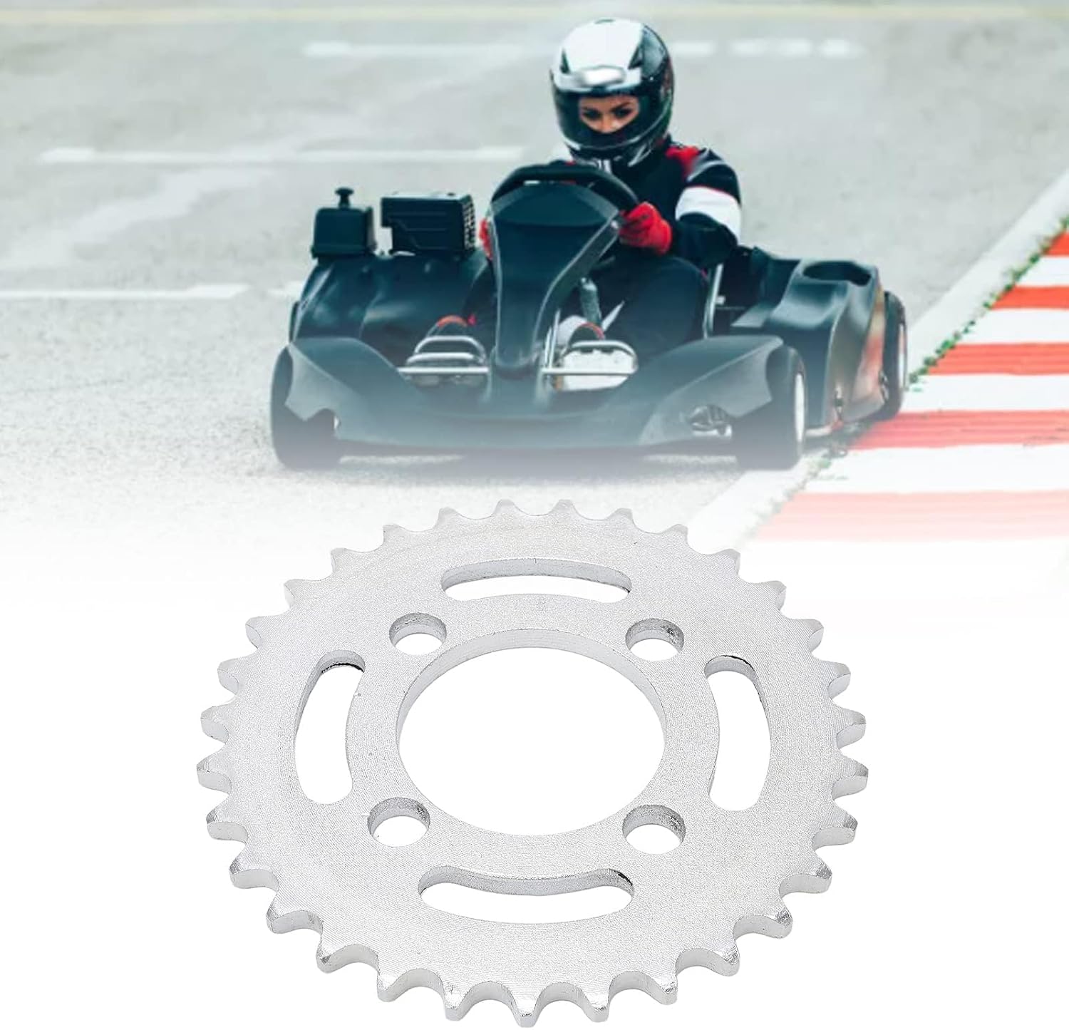 HERCHR 420 Chain 31 Tooth Rear 52mm / 2.0in Go Kart Sprocket, Motorcycle Rear Sprocket Repair Parts for DIY Go Kart ATV Light Motorcycle