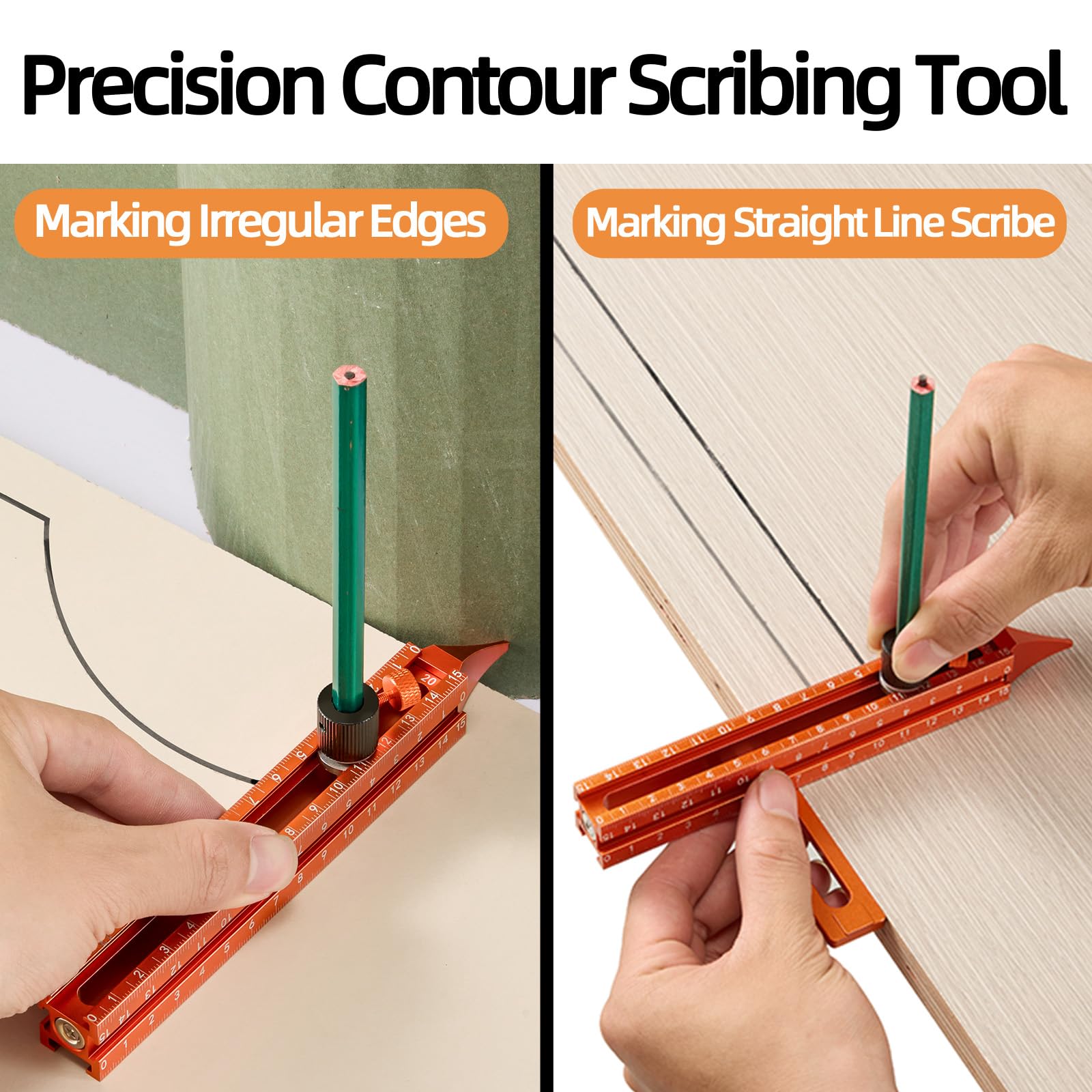 Imbot 4-Sided Magnetic Scribing Tool with Laser Scale for Woodworking & DIY — Amazon image 7