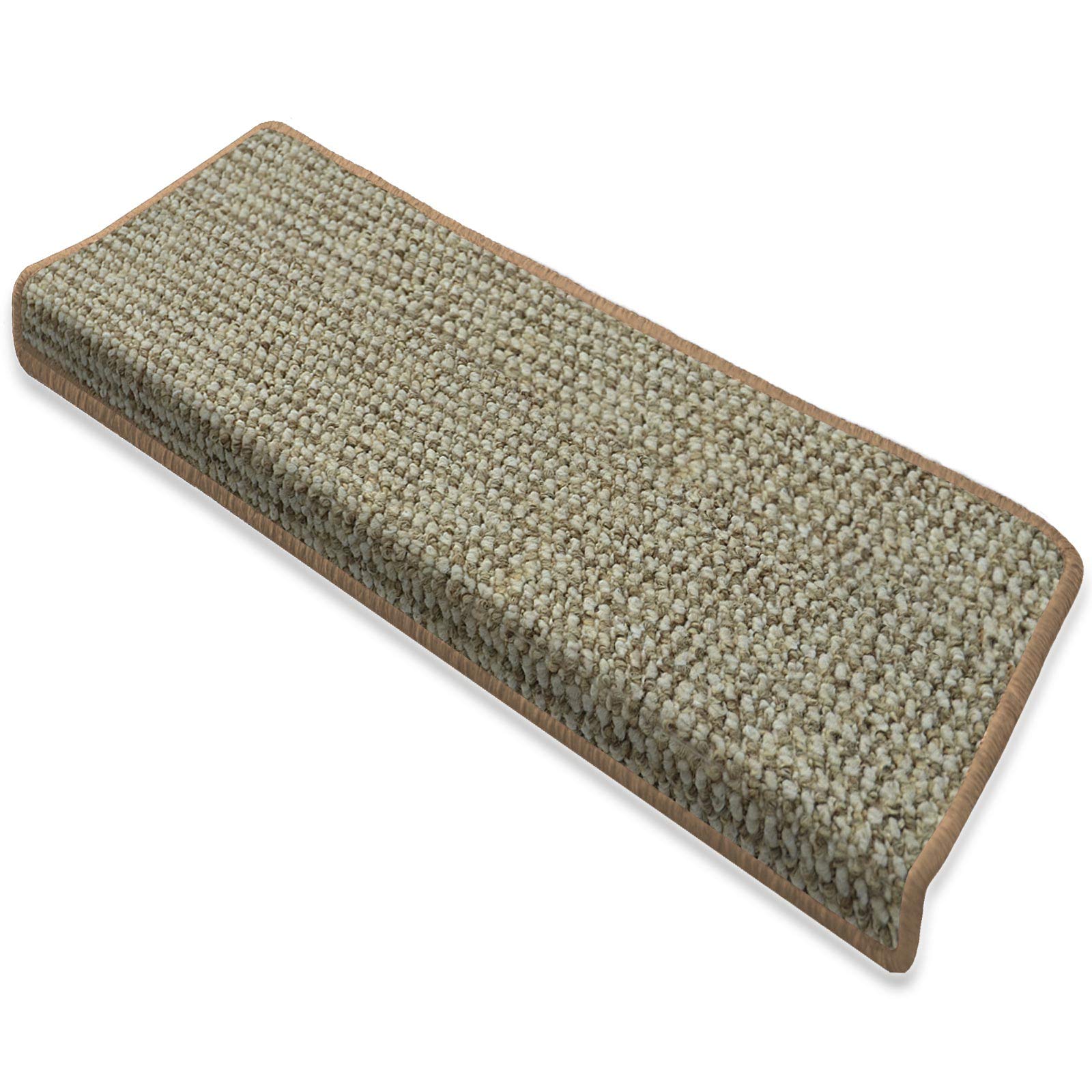 casa pura Coprigradini per Scale Interne - Antiscivolo Scale, Fonoassorbenti, Antimacchia, Vari Colori e Misure - Rettangolare - Set da 15-23.5x65 - Beige
