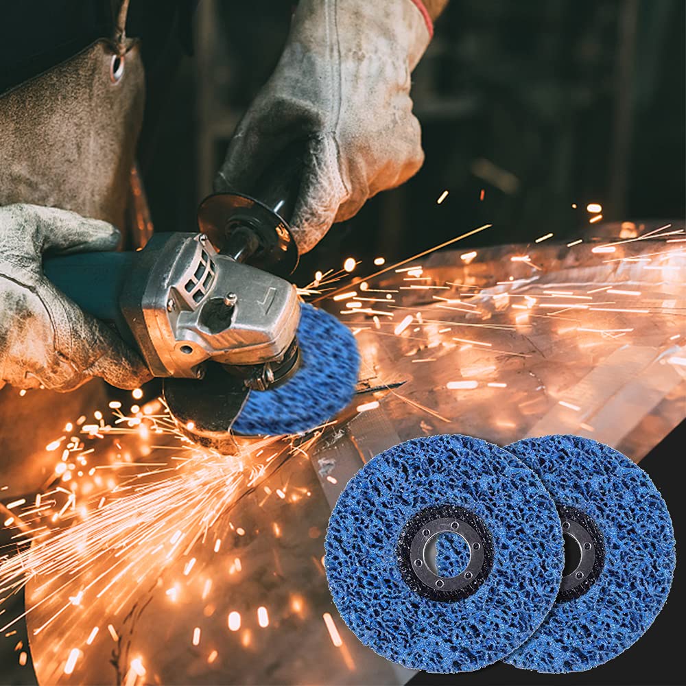 Ubersweet® Strip Discs Purple Stripping Wheel Rust Removal Disc for s 4-1/2'' x 7/8'' Paint Rust Welds Oxidation |||-image-25