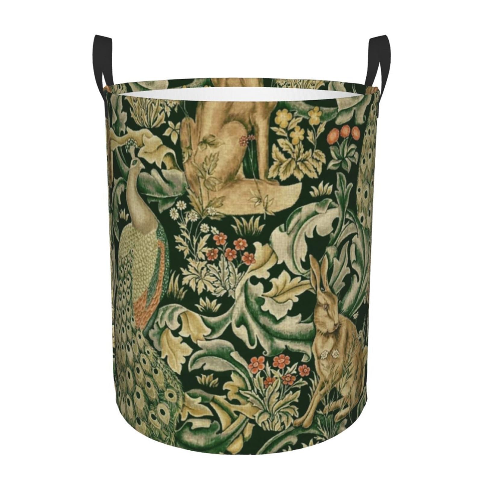 Fabric laundry hamper Laundry Basket Collapsible Floral Textile Pattern Hamper Organizer Storage Bins for Family(Color4,42x34 cm)
