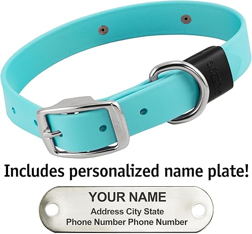 Miniatura 33 de Collar de perro personalizado, nailon ajustable, grabado de texto personalizado, varios colores (naranja cazador)