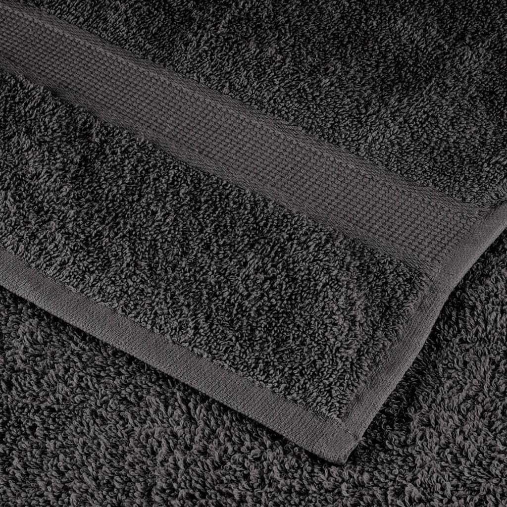 Juego de toallas premium de 8 piezas SOLUND Antracita 600 gsm Juego de toallas de baño familiar, accesorios de baño altamente absorbentes de agua