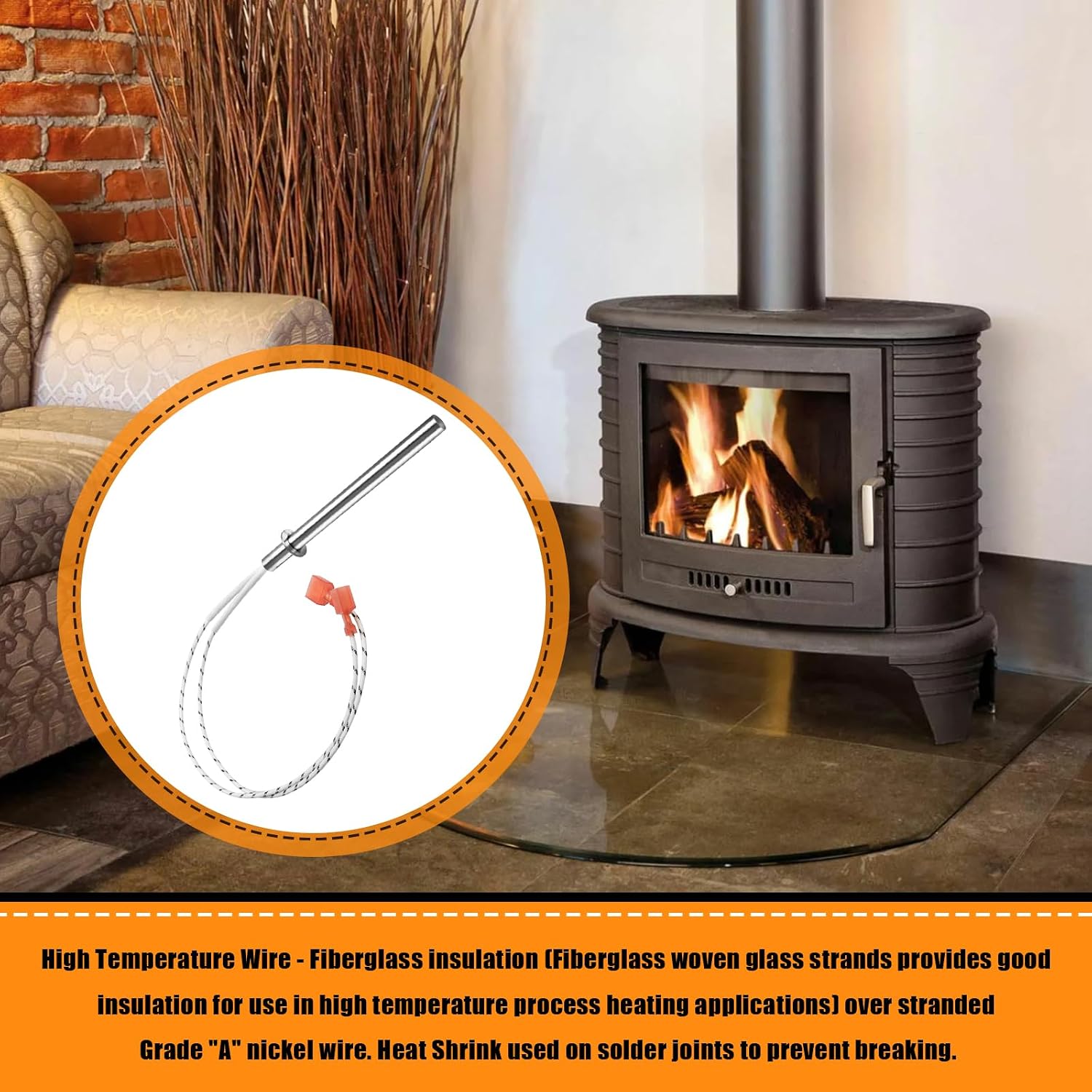 SRV7000-660-AMP Replacement for Pelpro Pellet Stove Igniter & Pleasant Hearth Pellet Stoves Ignitor, 300W