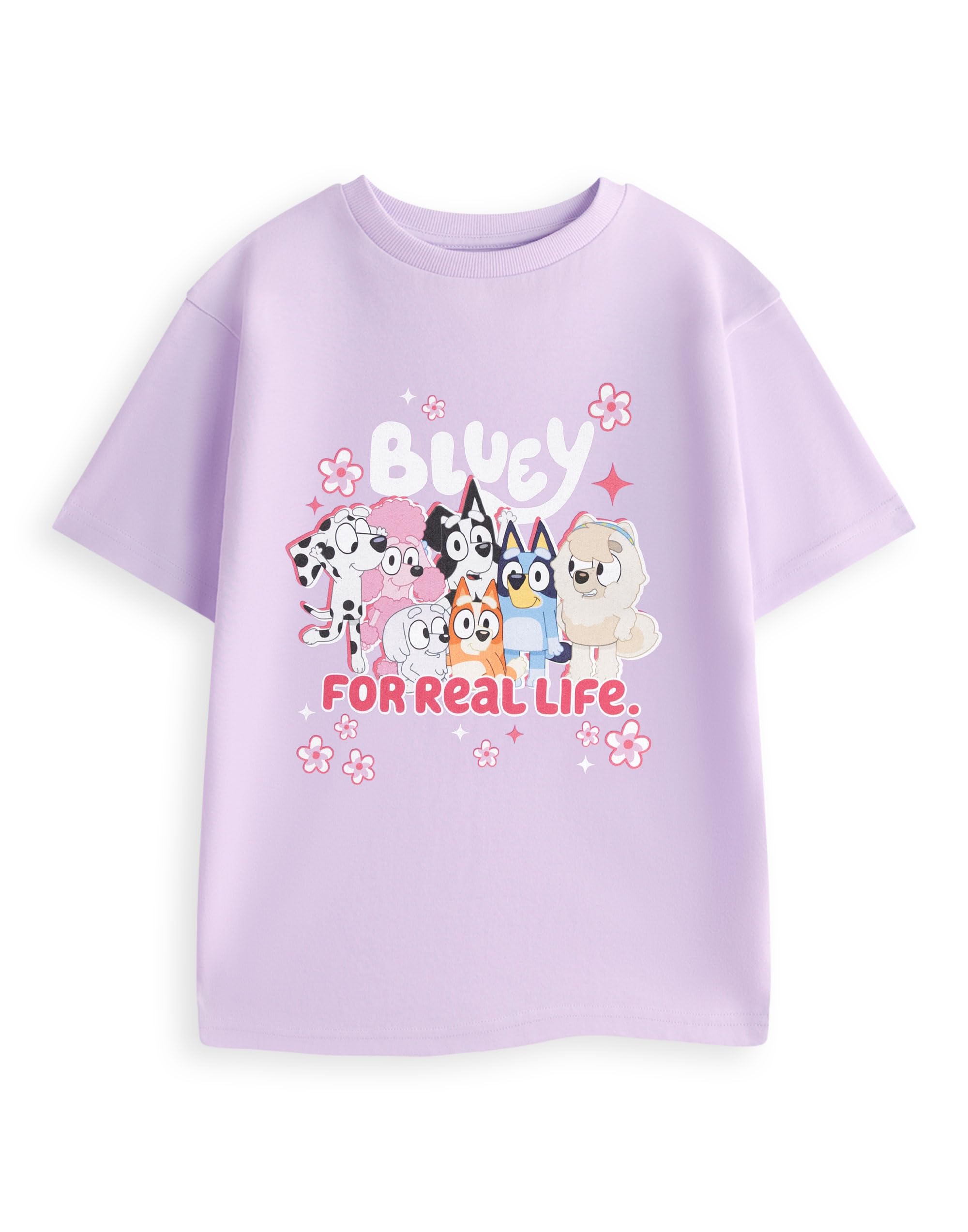Bluey (3-4 Years) Short Sleeved T-Shirt (Girls Purple)
