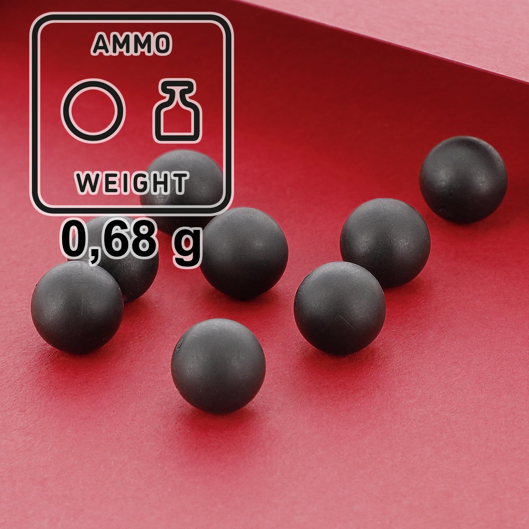 UMAREX T4E .43" RUBBER BALL NERA 0.68G (CONF.500)