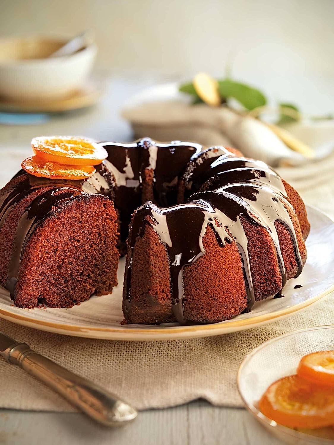Space Home - Savarin Bakvorm 23 cm - Ronde Cakevorm met Buis - Taartvorm met Ring en Anti-aanbaklaag - Bakvorm voor Cake, Pudding en Desserts - Geschikt voor Oven