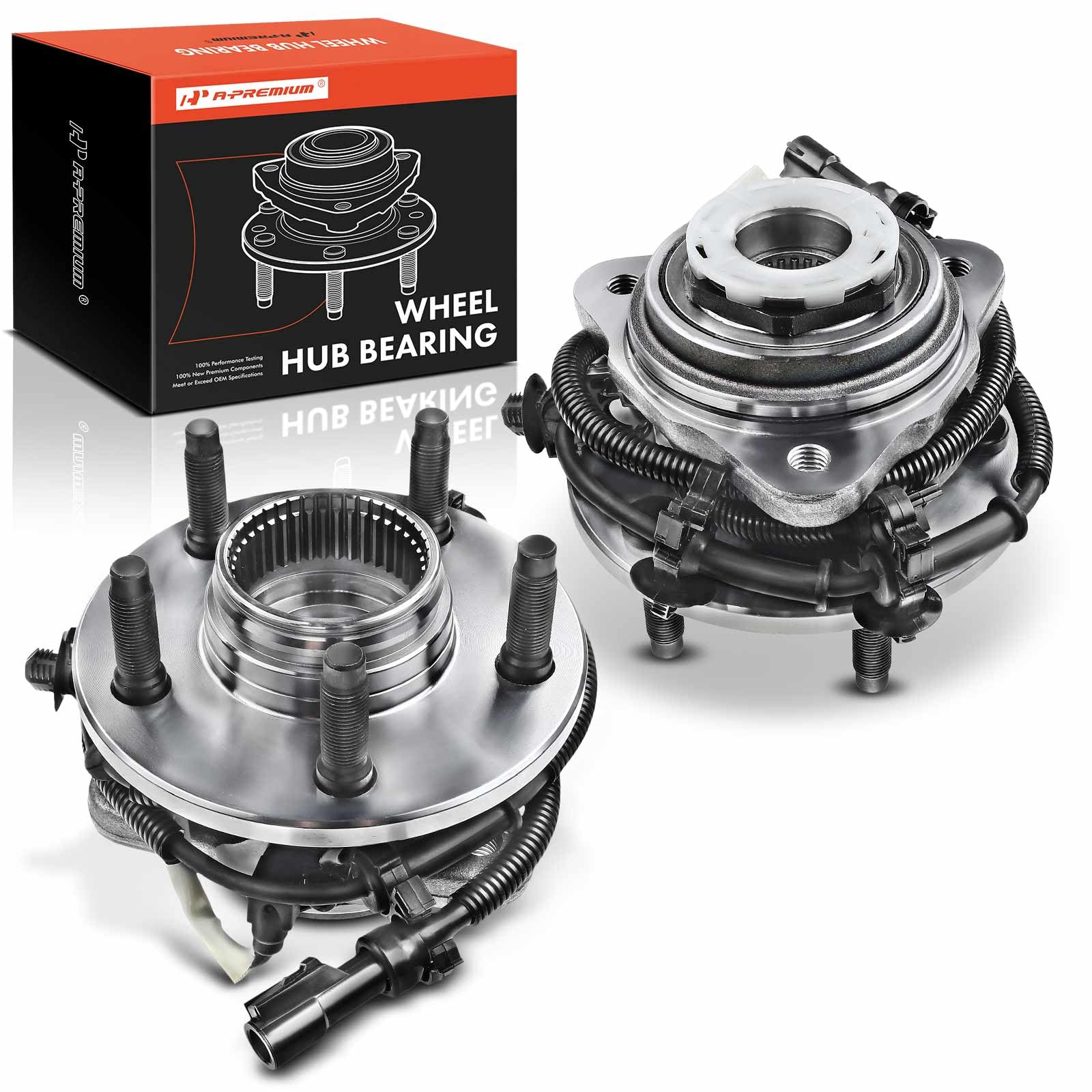 Pair Front Wheel Bearing Hubs For 1998-2000 Ford Ranger & Mazda B4000 – 5 Lug, 4WD, ABS - View #2