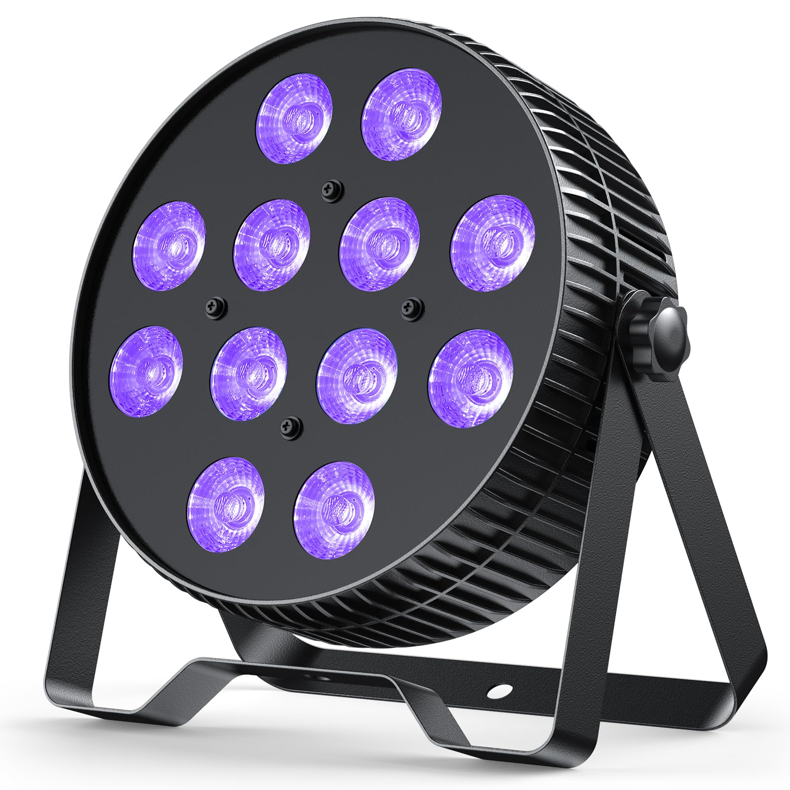 Betopper 6-en-1 Projecteur Par LED 12X18W Lumière DJ RGB+Lime+Amber+UV 1P